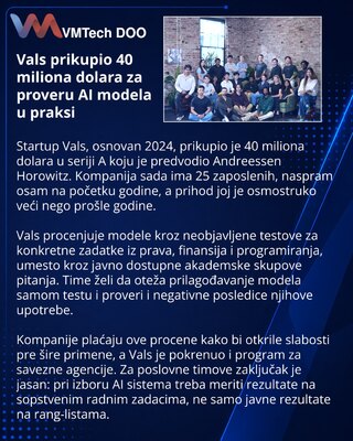 Vals širi proveru AI modela kroz zadatke iz stvarnog poslovanja