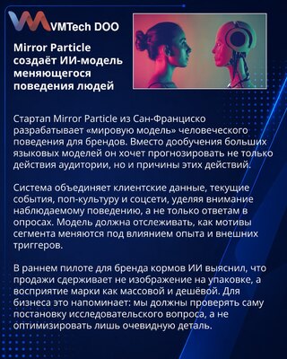 Mirror Particle создаёт модель для прогнозирования поведения потребителей