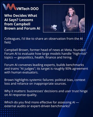 Ko odlučuje šta govori AI? Lekcije Campbell Brown i njenog Foruma AI