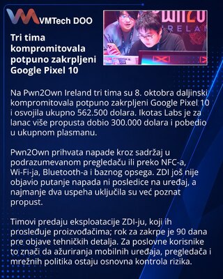 Pwn2Own teams remotely compromise fully patched Pixel 10 phones