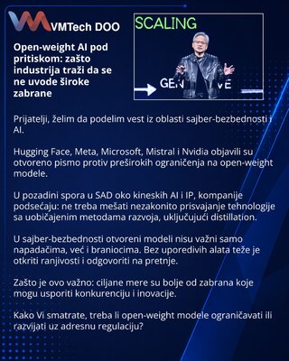 Open-weight AI pod pritiskom: zašto industrija traži da se ne uvode široke zabrane