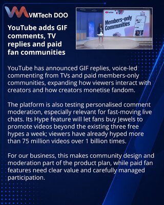 YouTube expands comments and paid tools for creator communities