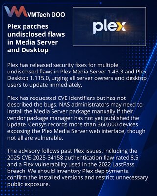 Plex выпустила срочные обновления Media Server и Desktop