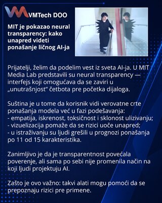 MIT je pokazao neural transparency: kako unapred videti ponašanje ličnog AI-ja