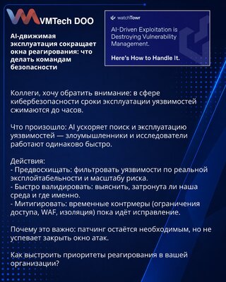 AI-движимая эксплуатация сокращает окна реагирования: что делать командам безопасности