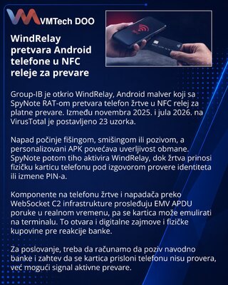 WindRelay i SpyNote pretvaraju Android u relej platne kartice