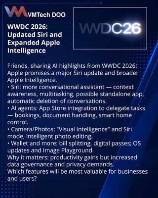 WWDC 2026: обновлённый Siri и масштаб Apple Intelligence