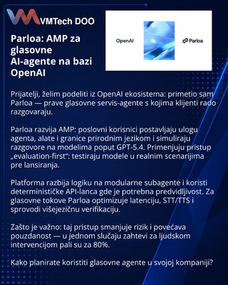 Parloa: AMP za glasovne AI-agente na bazi OpenAI
