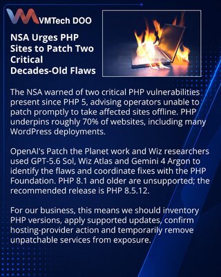 NSA upozorava na kritične PHP propuste stare više od dve decenije