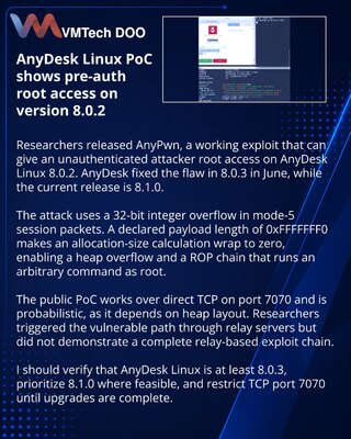 Objavljen AnyPwn exploit za AnyDesk Linux sa root pristupom