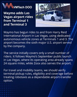 Waymo uvodi vožnje robotaksijem do aerodroma u Las Vegasu