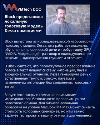 Block introduces local, full-duplex Dessa speech model