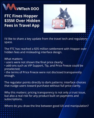 FTC kaznila Hopper sa 35 miliona USD zbog skrivenih naknada u travel aplikaciji