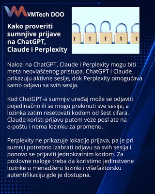 Provera neovlašćenih prijava na AI platformama