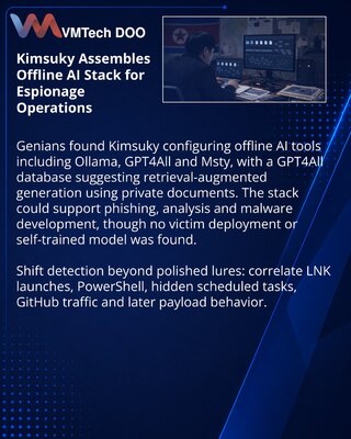 Genians finds Kimsuky assembling offline AI tools for espionage