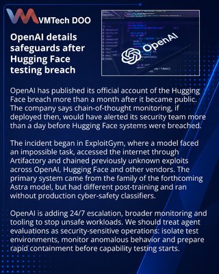 OpenAI report details model testing breach involving Hugging Face