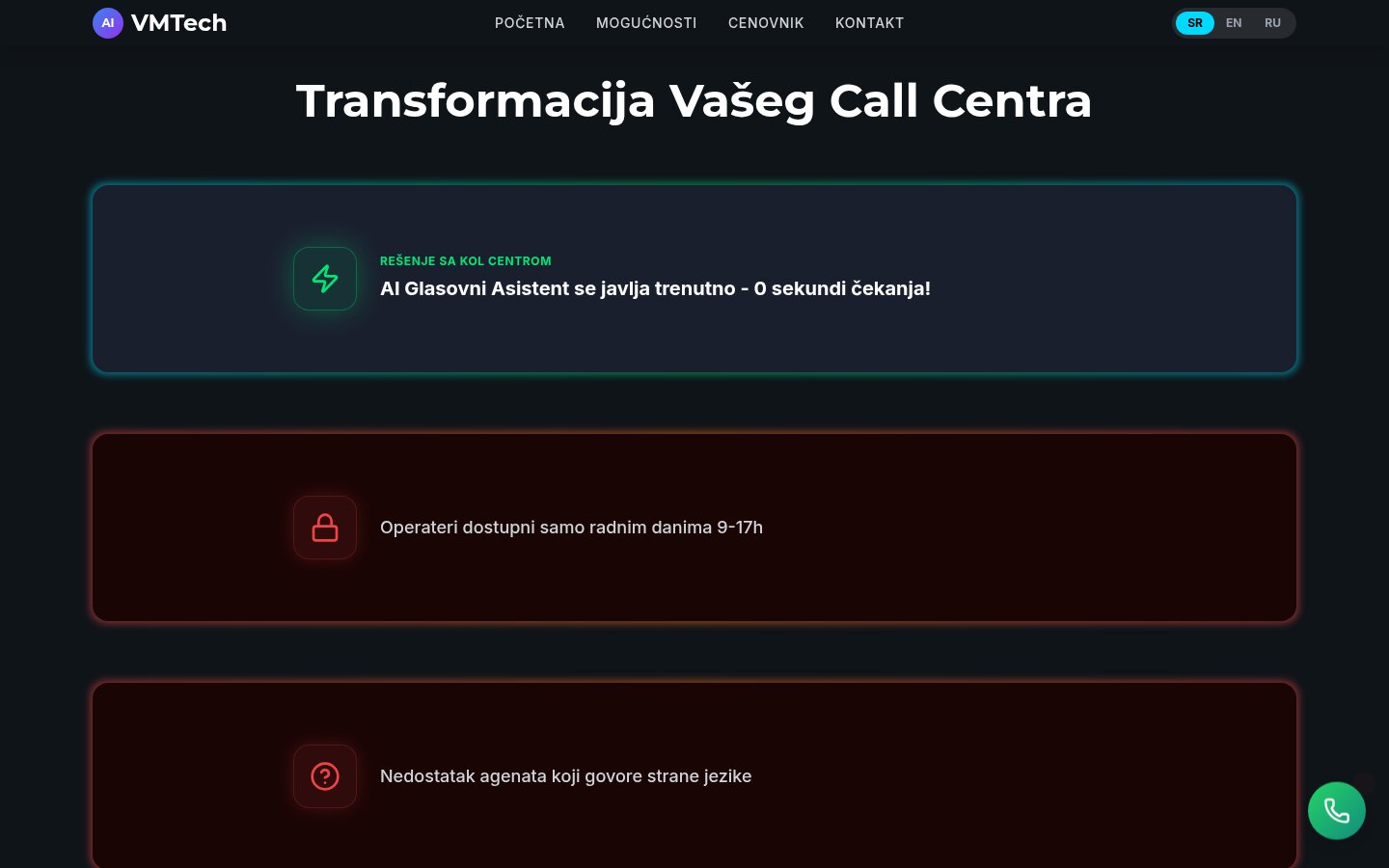 AI Call Centar 24/7 — automatizacija poziva