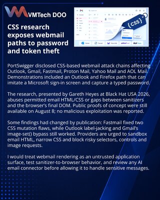 CSS webmail research exposes routes to password and token theft