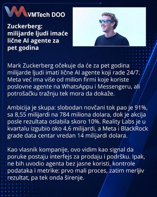Meta рассчитывает довести аудиторию персональных AI-агентов до миллиардов людей