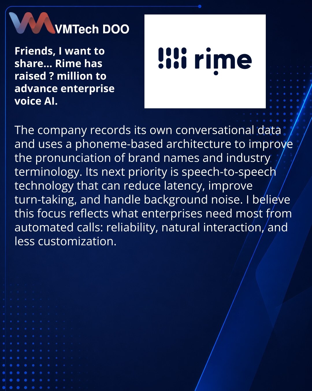 Rime secures ? million to improve AI-powered enterprise calls