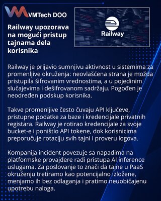 Railway предупредила о риске утечки секретов из переменных окружения