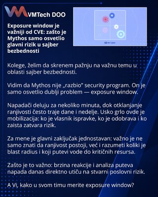Exposure window je važniji od CVE: zašto je Mythos samo osvetlio glavni rizik u sajber bezbednosti