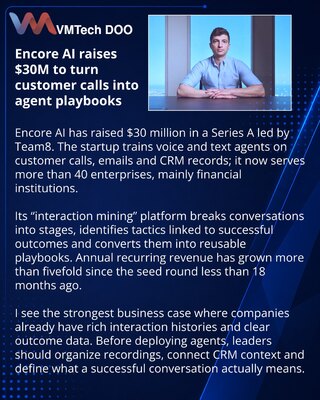 Encore AI получила $30 млн на обучение ИИ-агентов по клиентским разговорам
