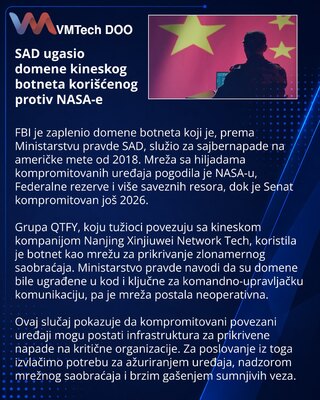 SAD zaplenio domene botneta povezanog sa napadima na NASA-u