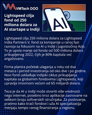 Lightspeed готовит $250 млн для ранних AI-стартапов Индии
