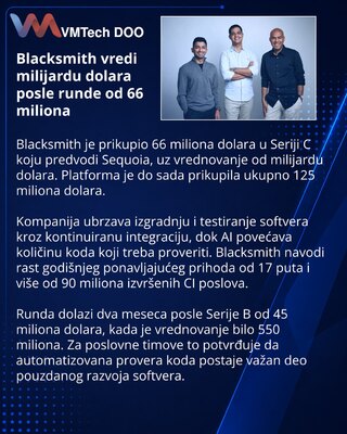 Blacksmith dostigao vrednovanje od milijardu dolara