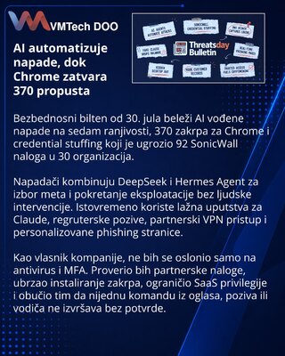 Nedelja sajber rizika: autonomni AI napadi, Chrome zakrpe i krađa pouzdanih naloga