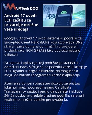 Android 17 brings system-wide ECH and expanded network protections