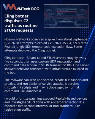 Cling botnet koristi STUN za prikriveno upravljanje zaraženim uređajima