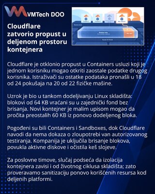 Cloudflare remediates cross-tenant container disk data exposure