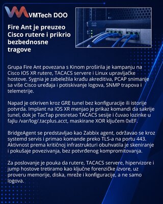 Fire Ant Campaign Targets Cisco Routers and TACACS Servers