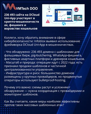 236,493 Sites on DCloud Uni‑App Involved in Crypto Scams, Phishing and Wallet Theft