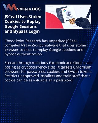 JSCeal koristi ukradene kolačiće za pristup Google sesijama