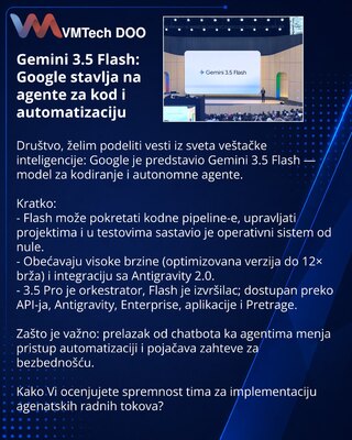 Gemini 3.5 Flash: Google stavlja na agente za kod i automatizaciju