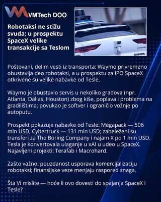 Robotaxi приходят не везде; в проспекте SpaceX видны крупные сделки с Tesla