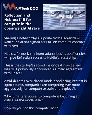 Reflection и Nebius: $1 млрд на вычисления в гонке open-weight ИИ
