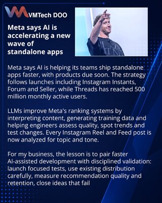 Meta готовит новые приложения и ускоряет разработку с помощью ИИ