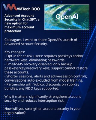 Advanced Account Security in ChatGPT: a new option for maximum account protection