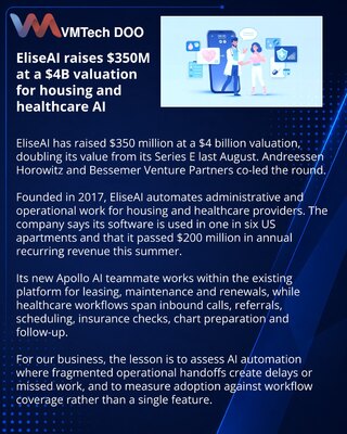EliseAI Secures $350M at a $4B Valuation