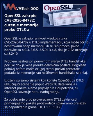OpenSSL releases fixes for High-severity DTLS memory disclosure flaw