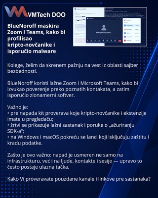 BlueNoroff маскирует Zoom и Teams, чтобы профилировать криптокошельки и доставлять malware