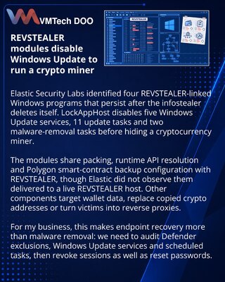 Četiri REVSTEALER modula ostavljaju trajni rizik na Windows sistemima