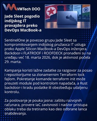 Jade Sleet атаковала индийского ИТ-подрядчика через MacBook DevOps-инженера