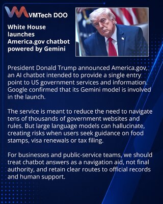 White House launches America.gov government services chatbot