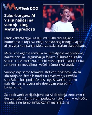 Metina AI vizija ličnih agenata suočava se sa nepoverenjem