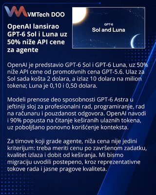 OpenAI представила GPT-6 Sol и Luna со снижением цен API на 50%